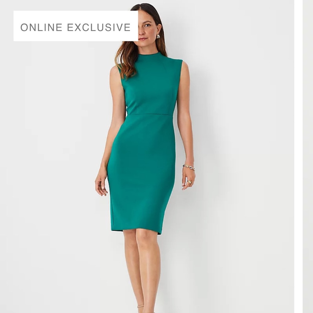 Ann Taylor Mock Neck Sheath Dress